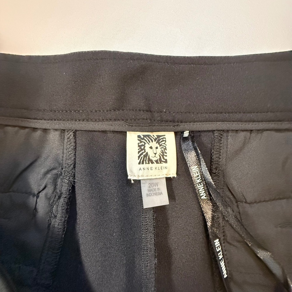 Anne Klein Plus Size 20W Black Straight Leg Dress Pants NWT 10626184-169 Career - Picture 11 of 16